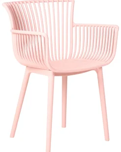 New Beliani Set di 4 sedie da giardino PESARO Rosa