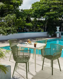 Discount Beliani Set di 4 sedie da giardino PESARO Verde