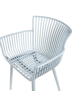 Clearance Beliani Set di 4 sedie da giardino PESARO Azzurro Blu