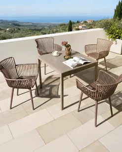 Online Beliani Set di 4 sedie da giardino PESARO Marrone