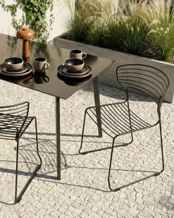Outlet Beliani Set di 2 sedie da giardino PISTOIA Metallo Nero
