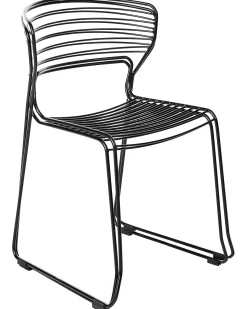 Outlet Beliani Set di 2 sedie da giardino PISTOIA Metallo Nero
