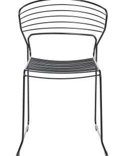 Outlet Beliani Set di 2 sedie da giardino PISTOIA Metallo Nero