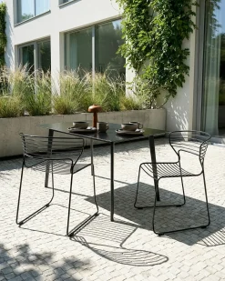 Outlet Beliani Set di 2 sedie da giardino PISTOIA Metallo Nero