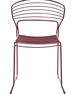 Online Beliani Set di 2 sedie da giardino PISTOIA Metallo Rosso