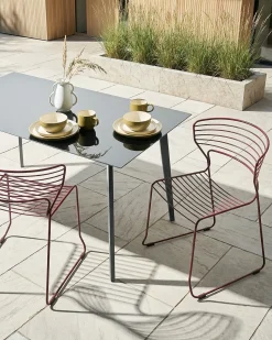 Online Beliani Set di 2 sedie da giardino PISTOIA Metallo Rosso