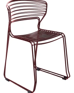 Online Beliani Set di 2 sedie da giardino PISTOIA Metallo Rosso