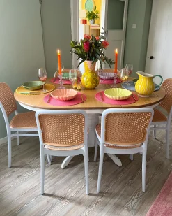 Online Beliani Set di 4 sedie da giardino PLOSE Bianco/Beige Bianco Beige