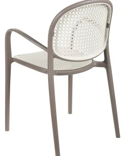 Best Beliani Set di 2 sedie da giardino POVOLETTO Materiale sintetico Marrone chiaro Bianco Marrone