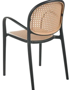 Clearance Beliani Set di 2 sedie da giardino POVOLETTO Materiale sintetico Nero Beige Nero