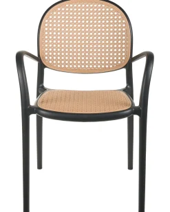 Clearance Beliani Set di 2 sedie da giardino POVOLETTO Materiale sintetico Nero Beige Nero
