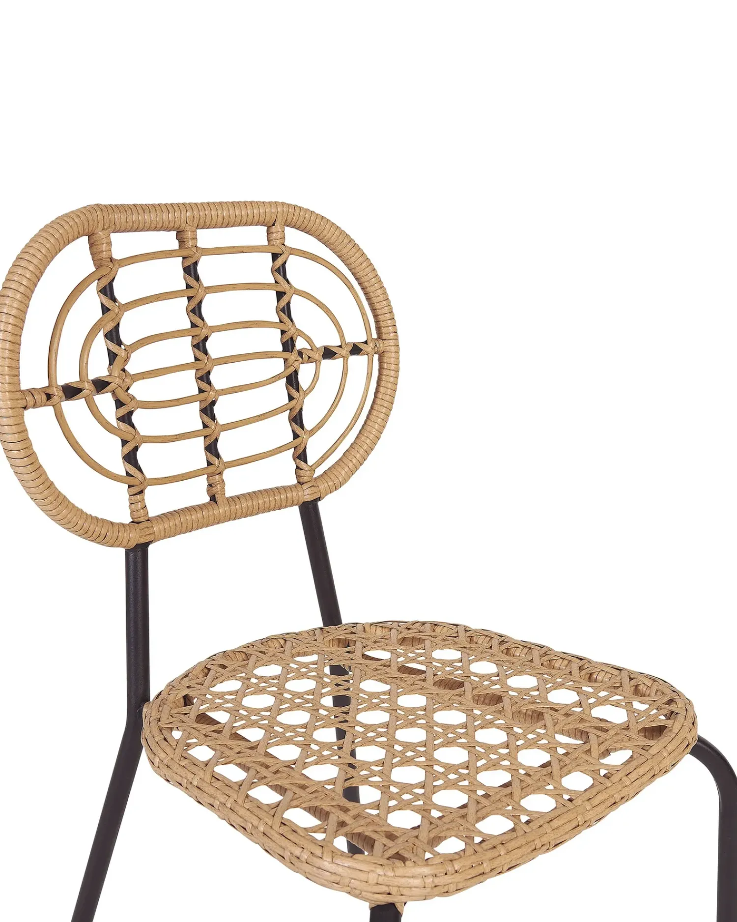 Online Beliani PRATELLO Rattan sintetico (PE) Naturale Beige Naturale Nero