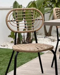 Online Beliani PRATELLO Rattan sintetico (PE) Naturale Beige Naturale Nero