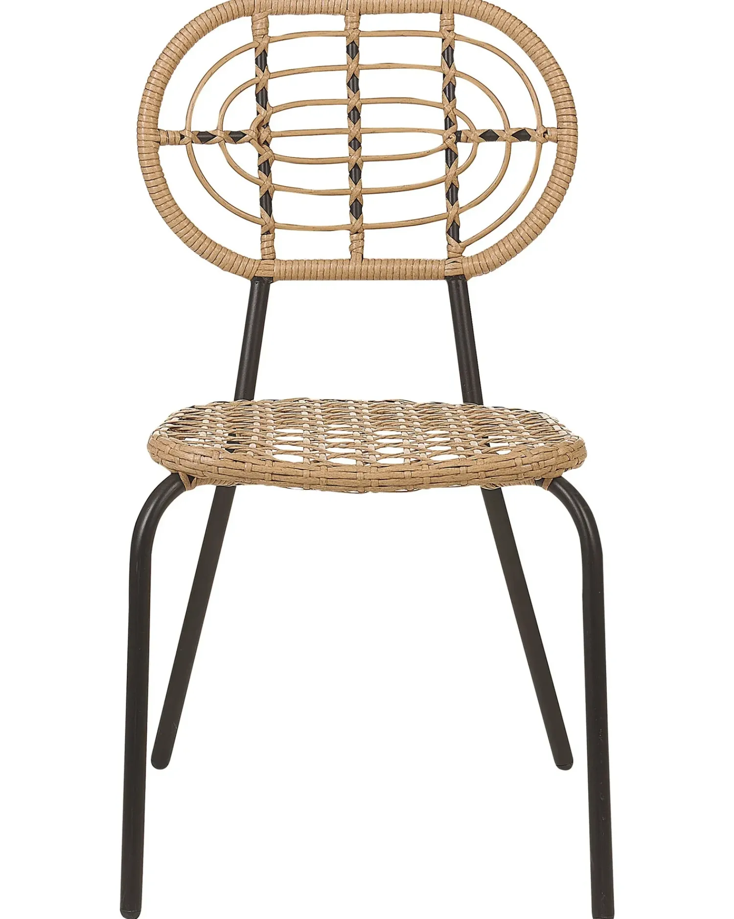 Online Beliani PRATELLO Rattan sintetico (PE) Naturale Beige Naturale Nero