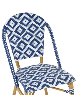 Sale Beliani RIFREDDO Rattan sintetico (PE) Blu Beige Bianco Blu