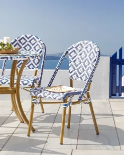 Sale Beliani RIFREDDO Rattan sintetico (PE) Blu Beige Bianco Blu