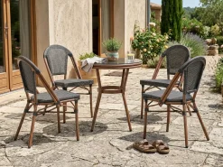 Best Beliani RIFREDDO Rattan sintetico (PE) Grigio Grigio Marrone