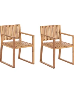 Outlet Beliani SASSARI II Legno di acacia certificato chiaro Marrone