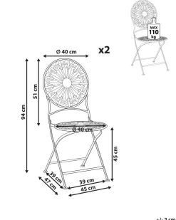Clearance Beliani SCAFA Metallo Bianco