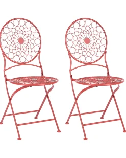 Outlet Beliani SCARIO Metallo Rosso