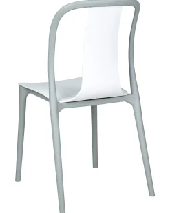 New Beliani Set di 8 sedie da giardino SPEZIA Bianco Bianco Grigio