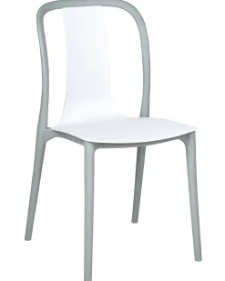 New Beliani Set di 8 sedie da giardino SPEZIA Bianco Bianco Grigio