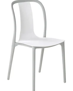 Best Beliani Set di 4 sedie da giardino SPEZIA Bianco Bianco Grigio