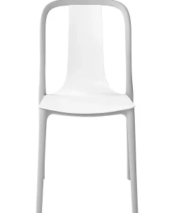 Best Beliani Set di 4 sedie da giardino SPEZIA Bianco Bianco Grigio