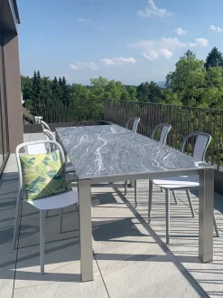 Best Beliani Set di 4 sedie da giardino SPEZIA Bianco Bianco Grigio