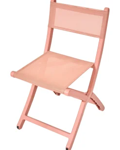 Clearance Beliani Set di 4 sedie da giardino TALCA Pieghevole Corallo Rosso