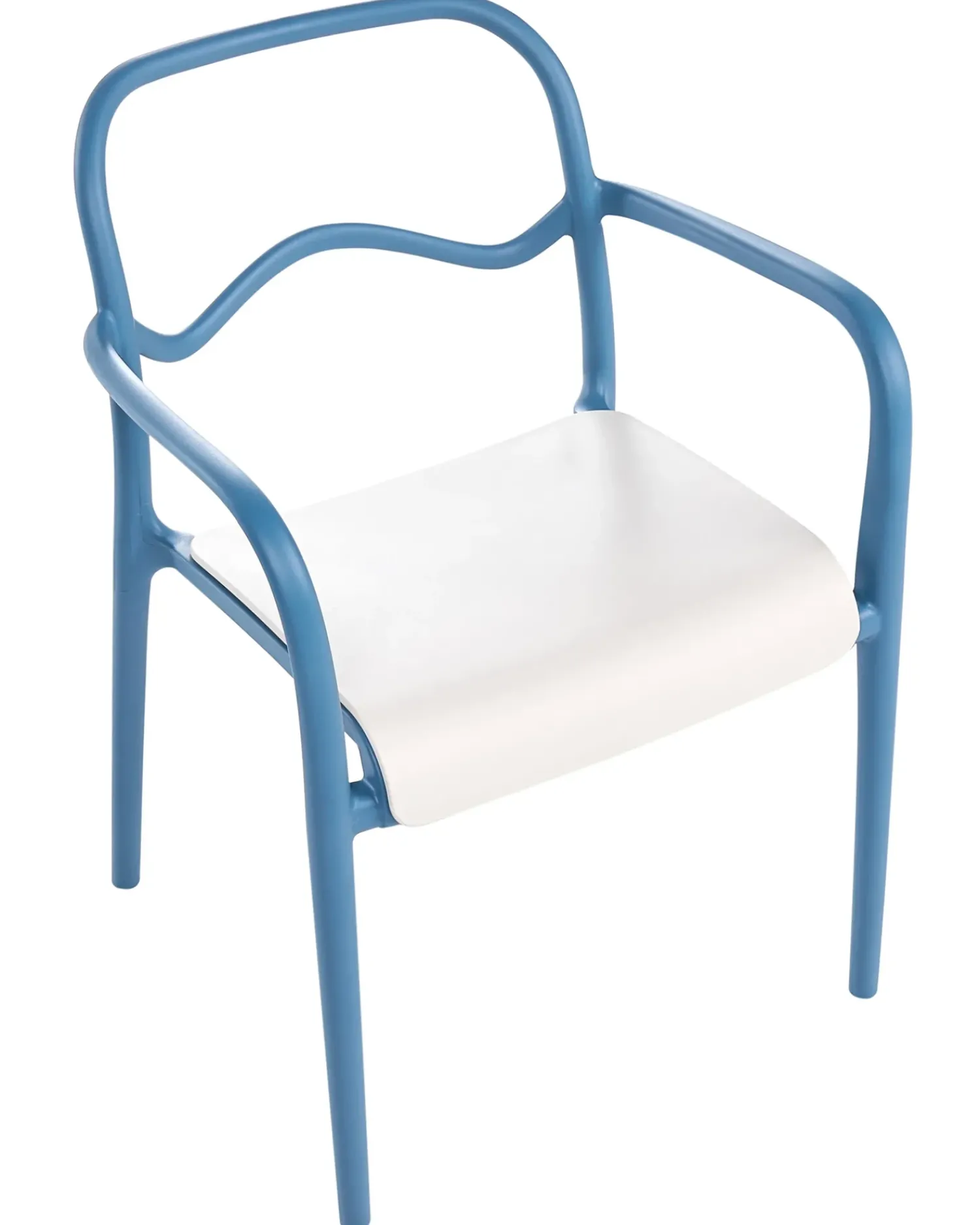 Clearance Beliani Set di 2 sedie da giardino THASOS Materiale sintetico Blu Beige Blu