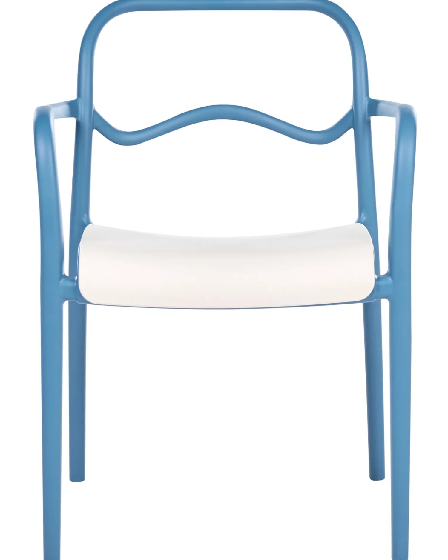 Clearance Beliani Set di 2 sedie da giardino THASOS Materiale sintetico Blu Beige Blu