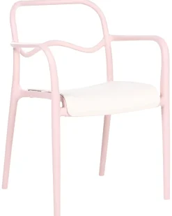 Best Beliani Set di 2 sedie da giardino THASOS Materiale sintetico Rosa pastello Beige Rosa