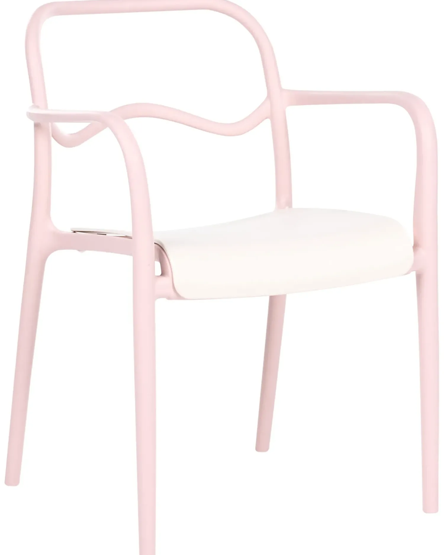 Best Beliani Set di 2 sedie da giardino THASOS Materiale sintetico Rosa pastello Beige Rosa