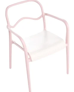 Best Beliani Set di 2 sedie da giardino THASOS Materiale sintetico Rosa pastello Beige Rosa
