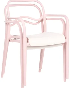 Best Beliani Set di 2 sedie da giardino THASOS Materiale sintetico Rosa pastello Beige Rosa