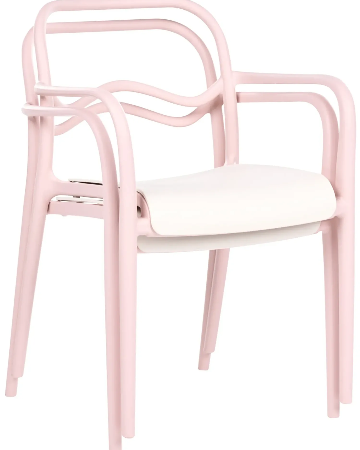 Best Beliani Set di 2 sedie da giardino THASOS Materiale sintetico Rosa pastello Beige Rosa