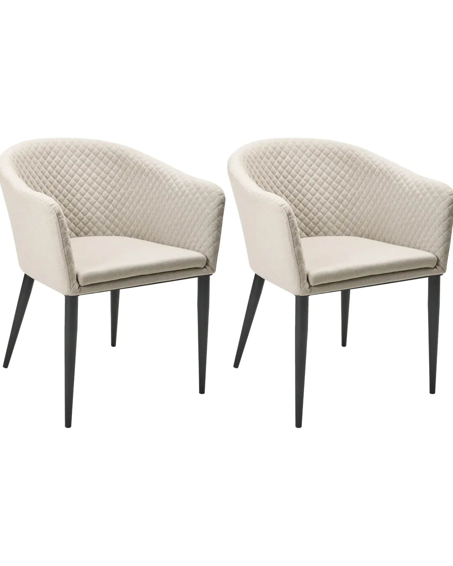 Online Beliani Set di 2 sedie da giardino TULUNI Tessuto Beige Beige Nero