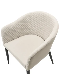 Online Beliani Set di 2 sedie da giardino TULUNI Tessuto Beige Beige Nero