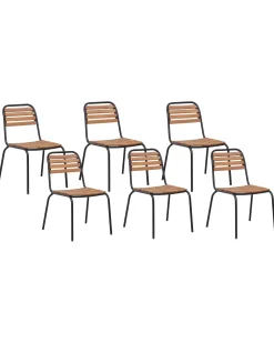 Sale Beliani VALLESE Legno d'acacia Marrone Marrone Nero