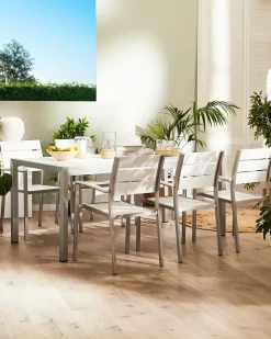Clearance Beliani VERNIO Bianco Bianco Argento