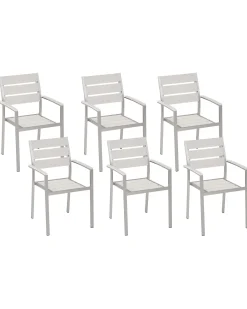 Clearance Beliani VERNIO Bianco Bianco Argento
