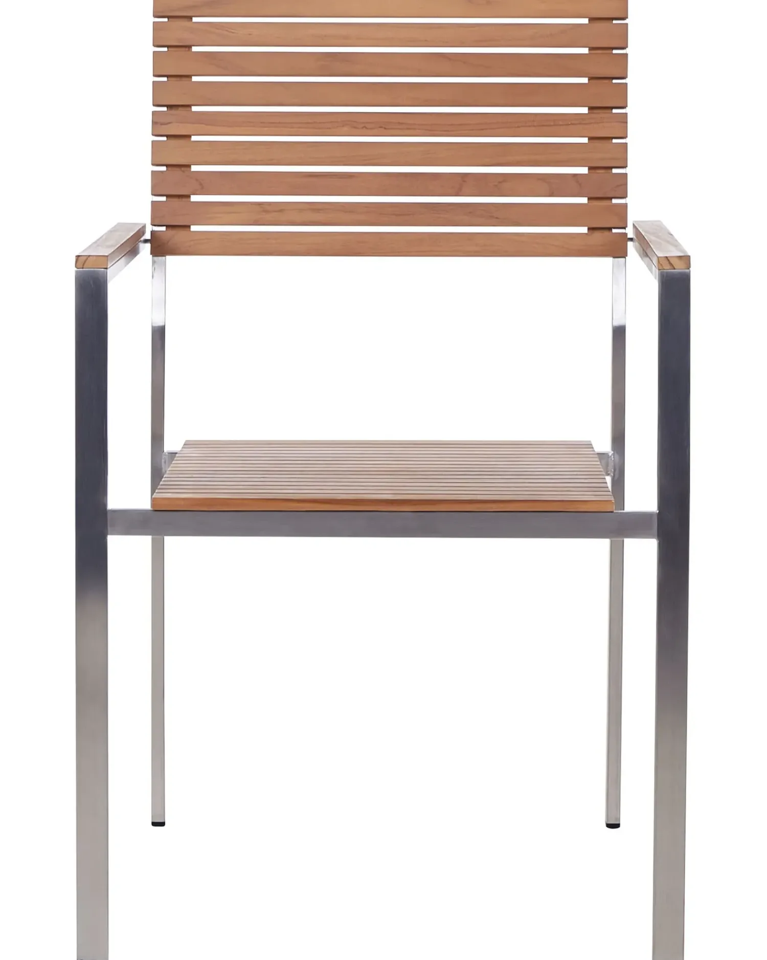 New Beliani VIAREGGIO Legno di teak certificato Marrone Argento Marrone