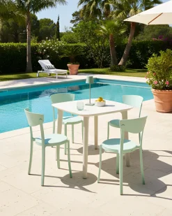 Sale Beliani Set di 4 sedie da giardino VIESTE menta Verde
