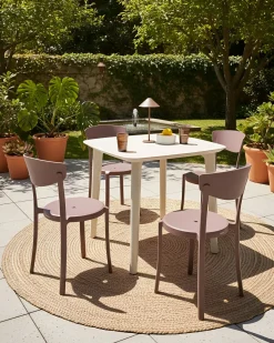 Online Beliani Set di 4 sedie da giardino VIESTE Marrone
