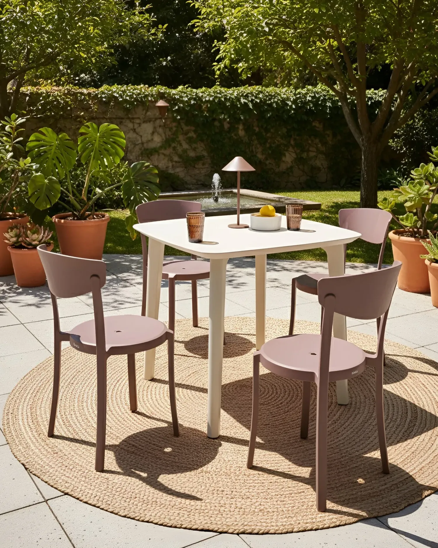 Online Beliani Set di 4 sedie da giardino VIESTE Marrone