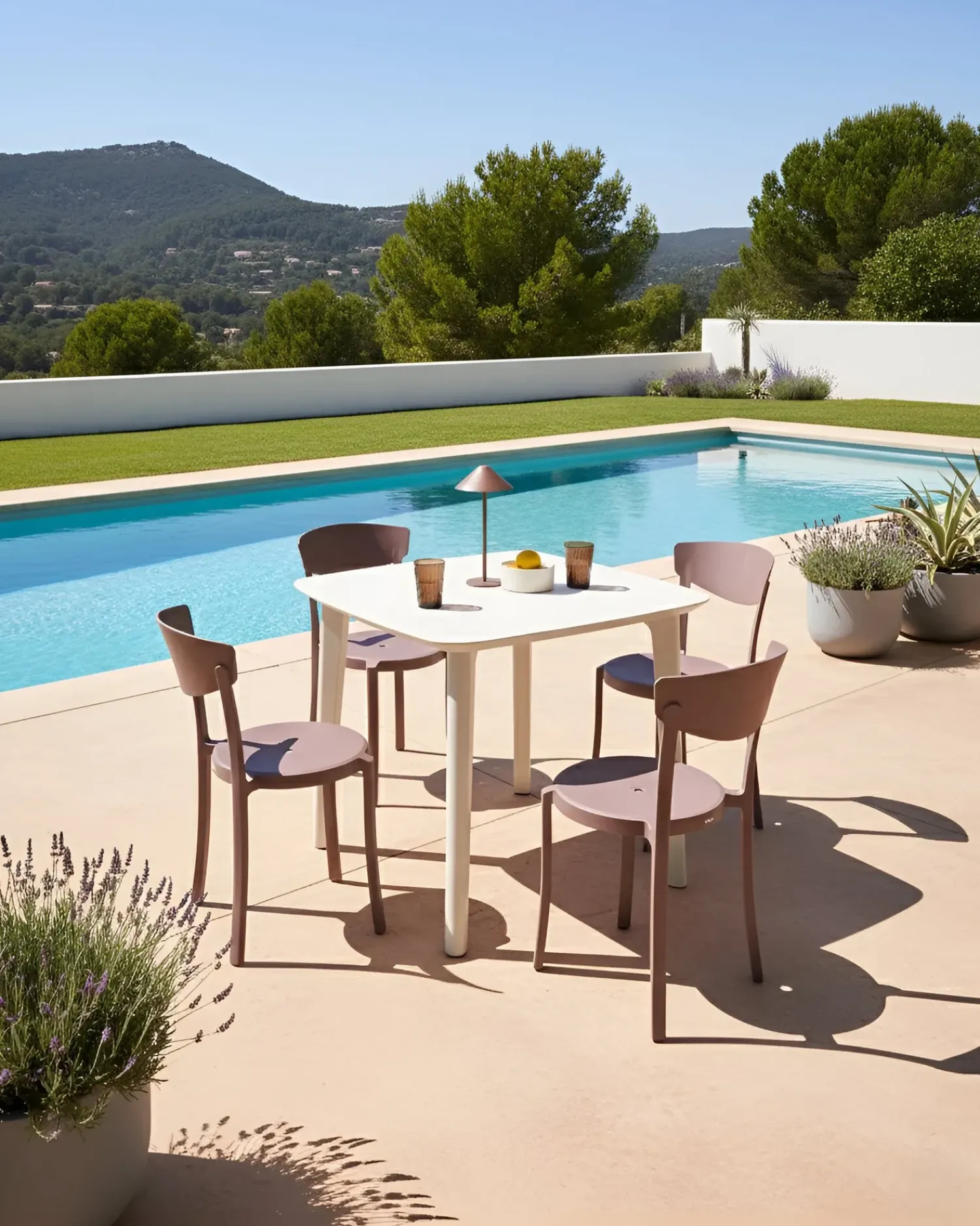 Online Beliani Set di 4 sedie da giardino VIESTE Marrone