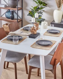 Set di 2 sedie da pranzo ABEE Marrone/Grigio