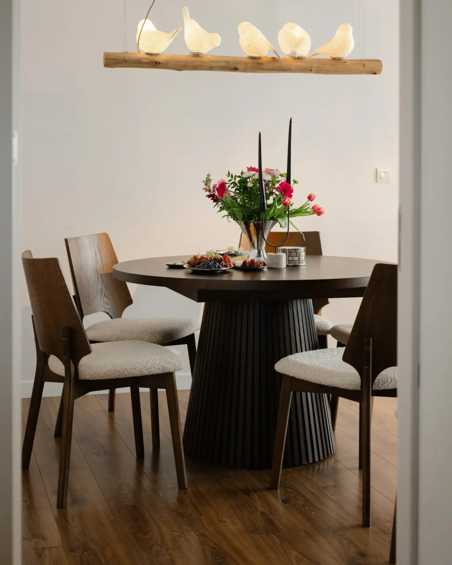 Set di 2 sedie da pranzo ABEE Marrone/Beige chiaro