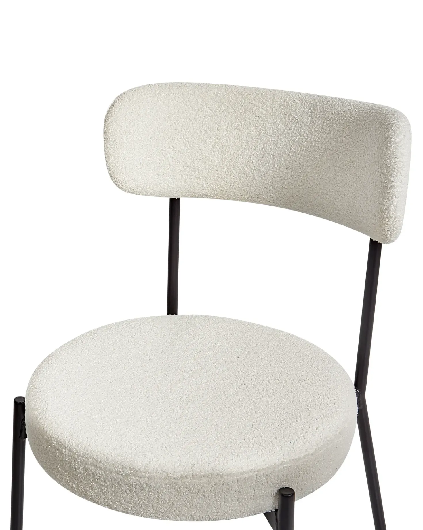 Set di 2 sedie da pranzo ALLISON Bouclé Bianco